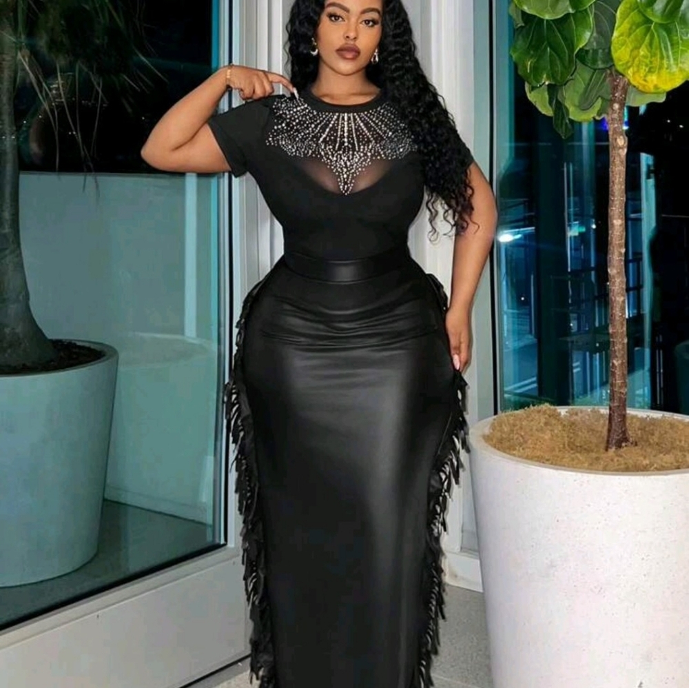 New pu leather long skirt - Picture 4 of 7